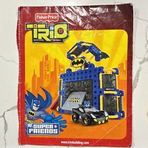 Fisher Price | Trio Blocks T3832 Batcave Set Discontinued Black Blue Red yellow